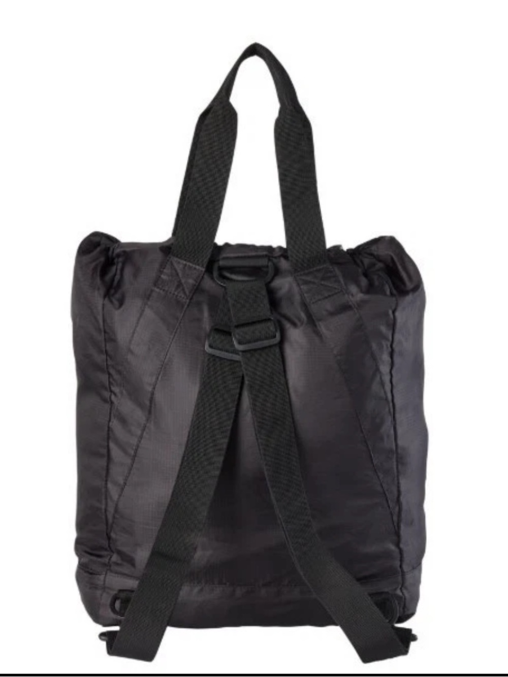 DULUTH TRADING CO Tote Bag Backpack Black Runegade Lightweight Packable Black